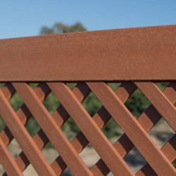 Συνθετικό Καφασωτό LOP® 102 x 202εκ. - Καφέ με Πλαίσιο