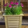 Large Wooden Tapered Planter - 77x65x65cm Pressure Treated