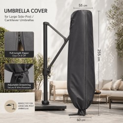 Outdoor Umbrella Cover 255x55/60cm Waterproof