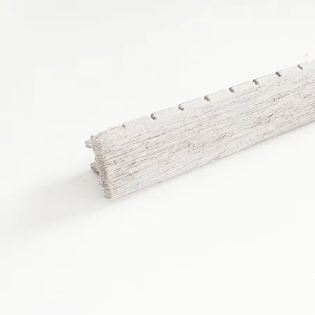 WPC ending caps striped  2 x 12cm - white