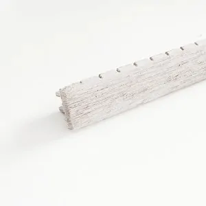 WPC ending caps striped  2 x 12cm - white