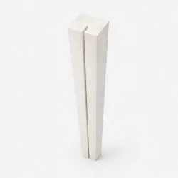 Wooden Horizontal Support Post for PP Lattice 4.5 x 7 x 96.5cm White