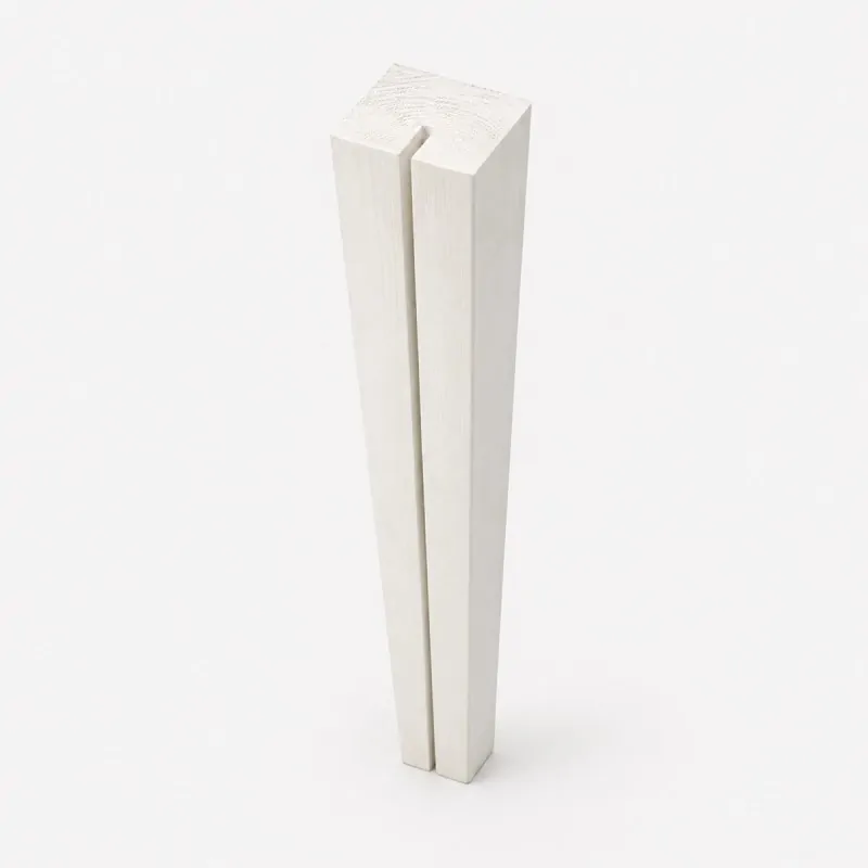 Wooden Horizontal Support Post for PP Lattice 4.5 x 7 x 96.5cm White