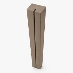 Wooden Horizontal Support Post for PP Lattice 4.5 x 7 x 96.5cm Taupe