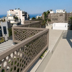 Ξύλινη Κολώνα Οριζόντιας Στήριξης Καφασωτού PP 4,5 x 7 x 196,5εκ. Taupe