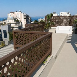 Ξύλινη Κολώνα Οριζόντιας Στήριξης Καφασωτού PP 4,5 x 7 x 96,5εκ. Καφέ