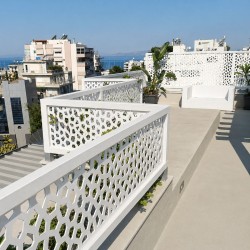 Ξύλινη Κολώνα Οριζόντιας Στήριξης Καφασωτού PP 4,5 x 7 x 196,5εκ. Λευκή