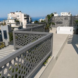 Ξύλινη Κολώνα Οριζόντιας Στήριξης Καφασωτού PP 4,5 x 7 x 96,5εκ. Γκρι