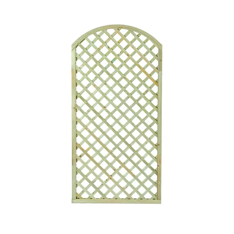 Wooden Diagonal Trellis Panel (6x6 Mesh) Arch - 180 x 90cm