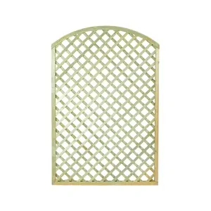Wooden Diagonal Trellis Panel (6x6 Mesh) Arch - 180 x 120cm