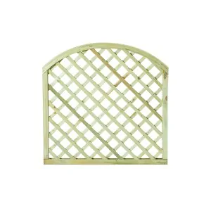Wooden Diagonal Trellis Panel (6x6 Mesh) Arch - 100 x 100cm