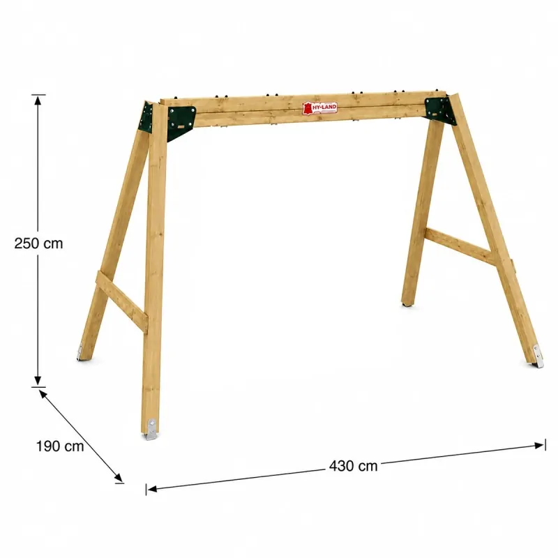 Heavy-Duty Wooden Swing Set with 100cm Nest Swing