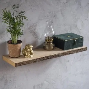 Wooden Bark Shelf 80cm