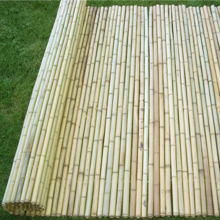 Καλαμωτή Κίτρινο Bamboo Ø25-30mm με Inox Σύρμα 250 x 250εκ.