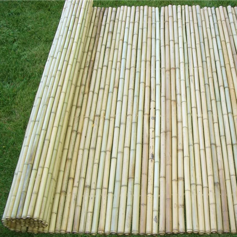Yellow Bamboo Screening Ø25-30mm with Stainless Steel Wire 200 x 250cm