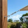 Βιδωτός Κρίκος Γαλβανιζέ 8x150mm με Παξιμάδι για Πανί Σκίασης
