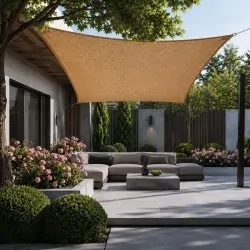 Natural Jute (Hessian) Square Shade Sail 420gsm - 3.6x3.6m