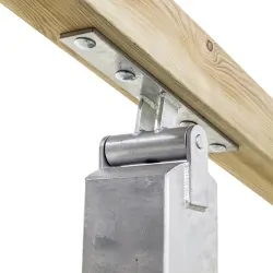 Seesaw Ground Anchor Connector with Metal Base