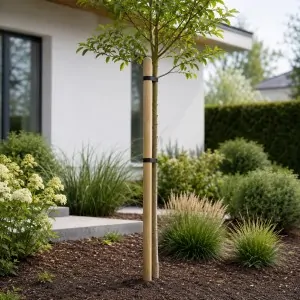 Wooden Post Ø5 x 200cm with Pointed End