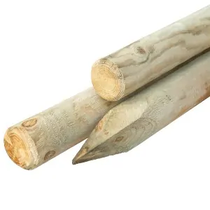 Wooden Post Ø5 x 250cm with Pointed End