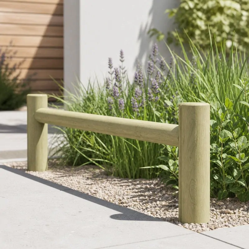 Pressure-Treated Round Wooden Post Ø8 x 300cm