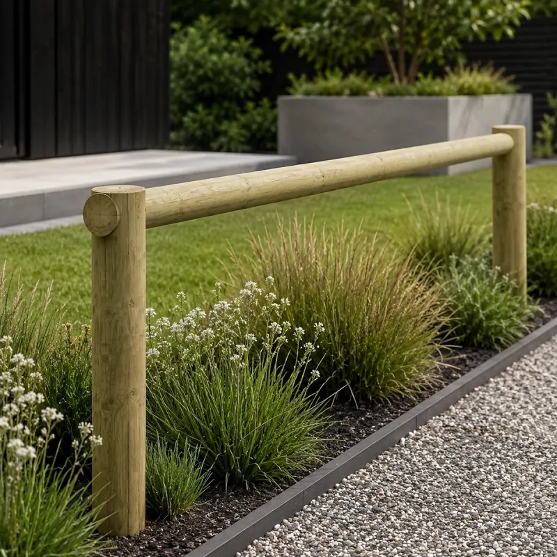 Pressure-Treated Round Wooden Pole Ø8 x 400cm
