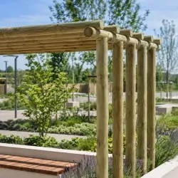 Pressure-Treated Round Wooden Pole Ø10 x 300cm