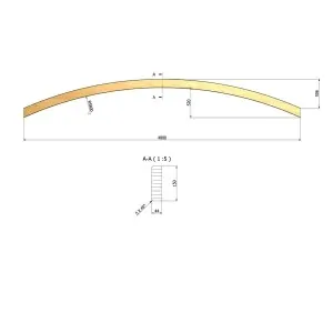 Glulam Wooden Arch 4.4 x 15 x 480cm