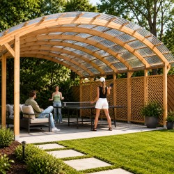 Glulam Wooden Arch 4.4 x 15 x 480cm