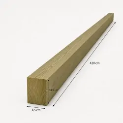 Ξύλινη Δοκός Φινλανδίας 4,5 × 14,5 × 420 εκ.