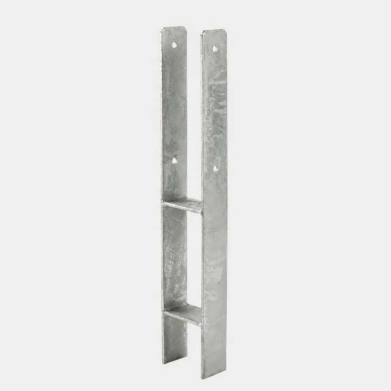 H-Type Concrete Post Base 11 x 6.5 x 60 cm for 10 cm Wooden Post / Beam