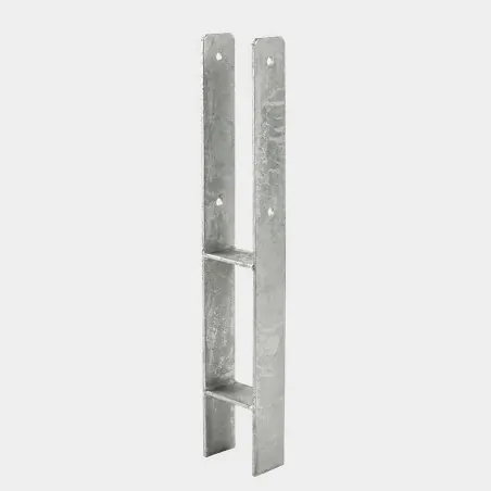 H-Type Concrete Post Base 11 x 6.5 x 60 cm for 10 cm Wooden Post / Beam