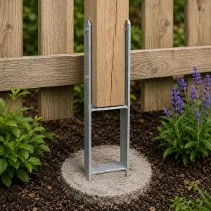 H-Type Concrete Post Base 13 x 6,5 x 60 cm for 12 cm Wooden Post / Beam