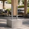 H-Type Concrete Post Base 11 x 6.5 x 60 cm for 10 cm Wooden Post / Beam