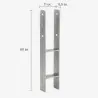 H-Type Concrete Post Base 11 x 6.5 x 60 cm for 10 cm Wooden Post / Beam