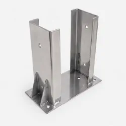 Stainless Steel Base for 9 x 20 cm Wooden Beam