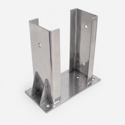 Βάση Inox Στήριξης για Σύνθετη Δοκό 9 x 20 εκ.