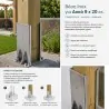 Βάση Inox Στήριξης για Σύνθετη Δοκό 9 x 20 εκ.
