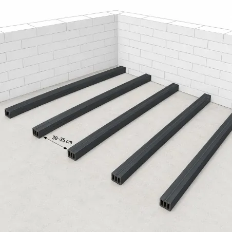 WPC Mounting Joist 3×4×290 cm