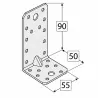 Μεταλλική Γωνία Σύνδεσης Ξύλου 90 x 50 x 55mm