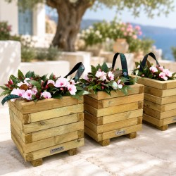 Square Wooden Planter 30 x 30 cm – 28 cm Height