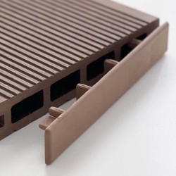 Τάπα WPC 2 x 12εκ. Μόκα για Σανίδα Περίφραξης