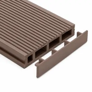 Τάπα WPC 2 x 12εκ. Μόκα για Σανίδα Περίφραξης