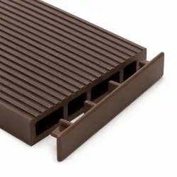 WPC End Cap 2 x 12cm Dark Brown for Fence Board