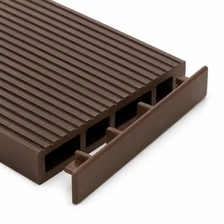 WPC End Cap 2 x 12cm Dark Brown for Fence Board