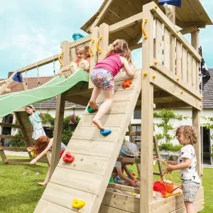 Wooden Climbing Wall with Rocks for 150cm Height