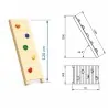 Wooden Climbing Wall with Rocks for 120cm Height