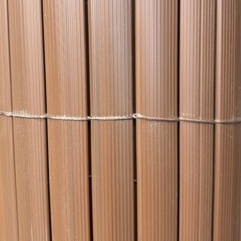 PVC Reed Fence 19mm Double-Sided Reinforced – Brown