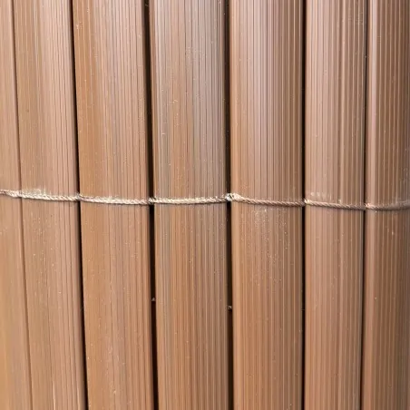 PVC Reed Fence 19mm Double-Sided Reinforced – Brown PVC FENCE 19mm REINFORCED DOUBLE FACE 150(h) x 300cm | CHOCOLATE