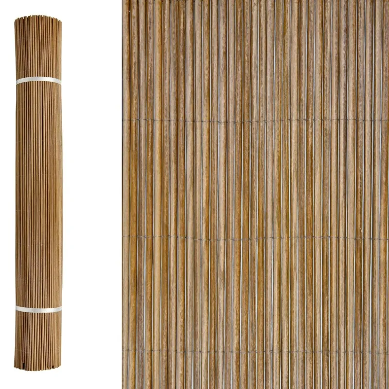 Premium Synthetic Reed Screening 200 cm (H) × 300 cm – light brown